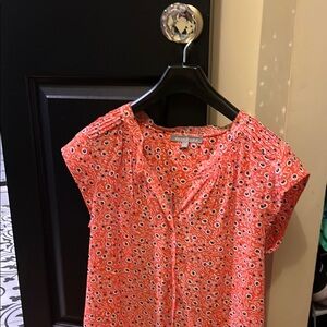 Daniel Rainn Orange Floral Blouse